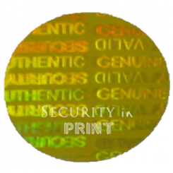 Round 20mm Gold Self-Adhesive Hologram Security Sticker C20-6G